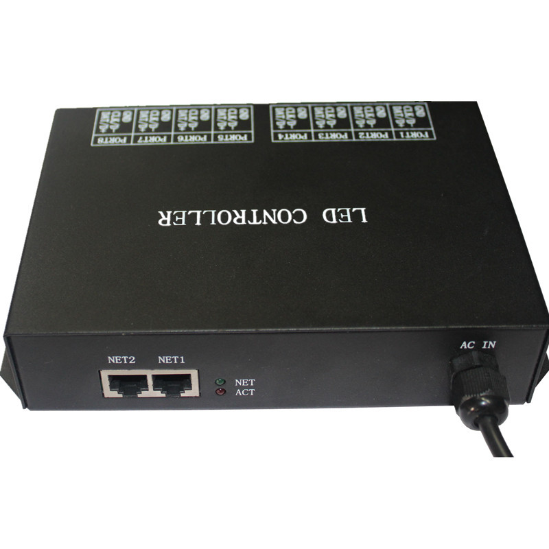 h801rcled全彩控制器led景观亮化联机控制器八口分控控制器