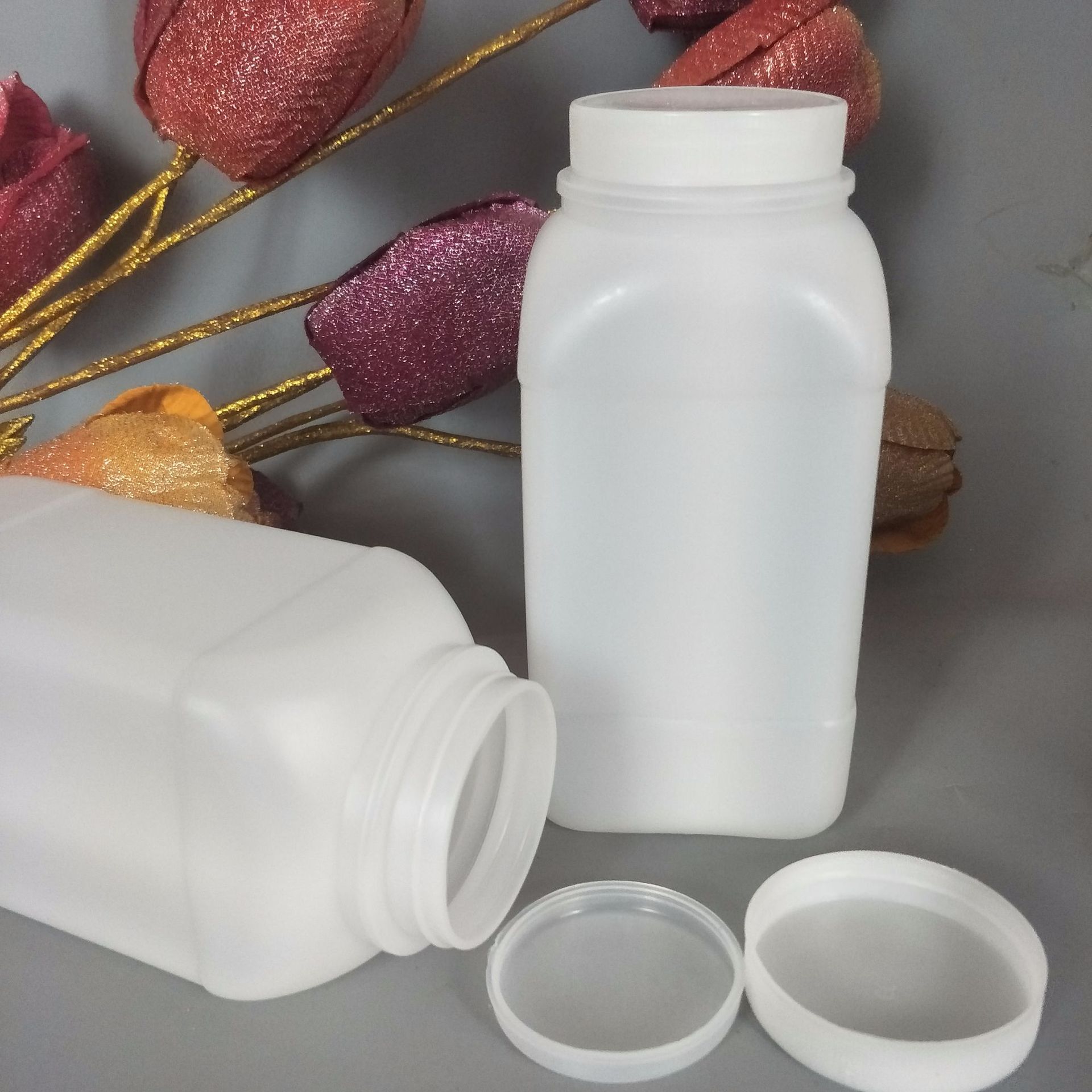 直销1000毫升半透明大口方瓶广口水剂瓶样品瓶1000ml化工试剂瓶