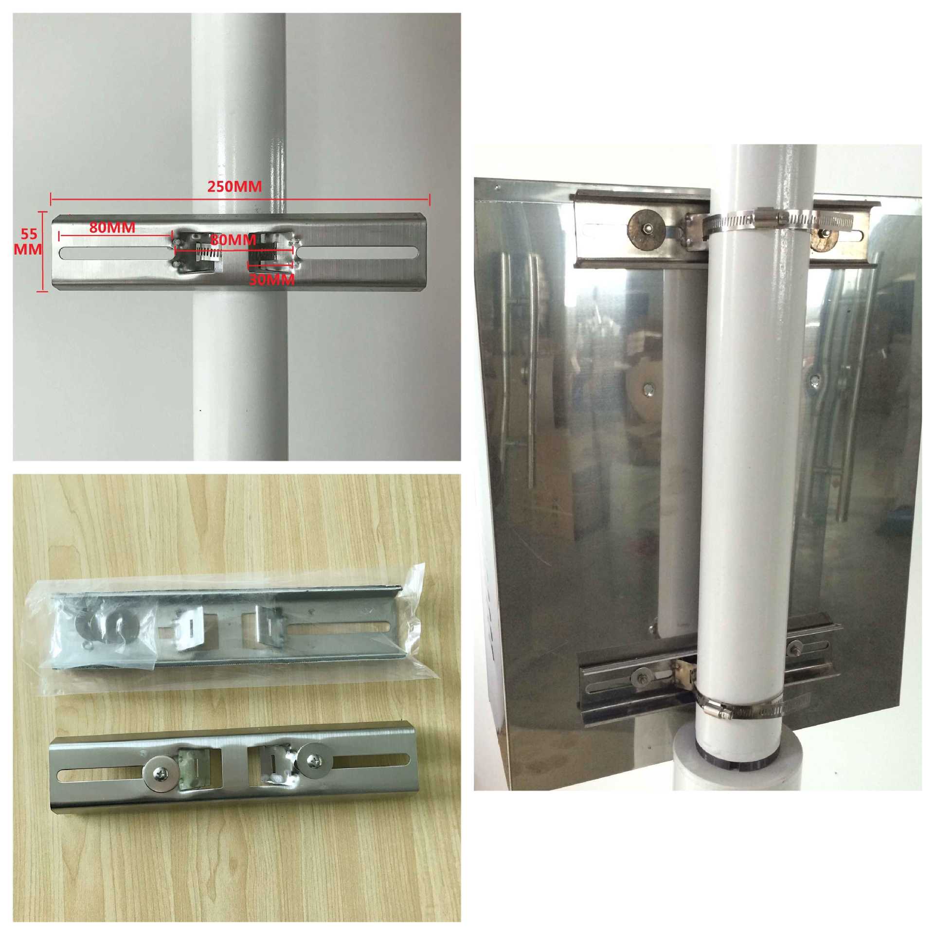 监控支架防水箱 防水箱抱箍加强支架 抱杆支架 配电箱支架不锈钢