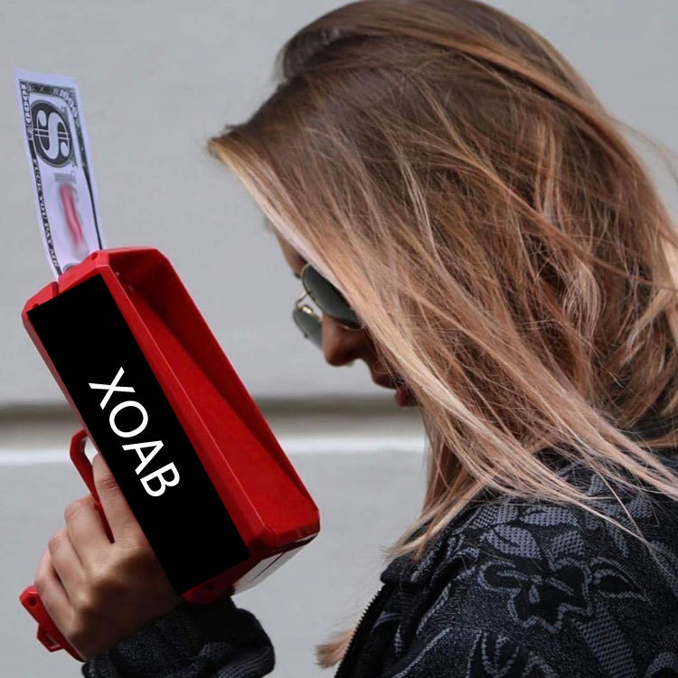 厂家money gun美金派对喷钱玩具枪吐射撒钱钞票枪喷钱枪射钱枪