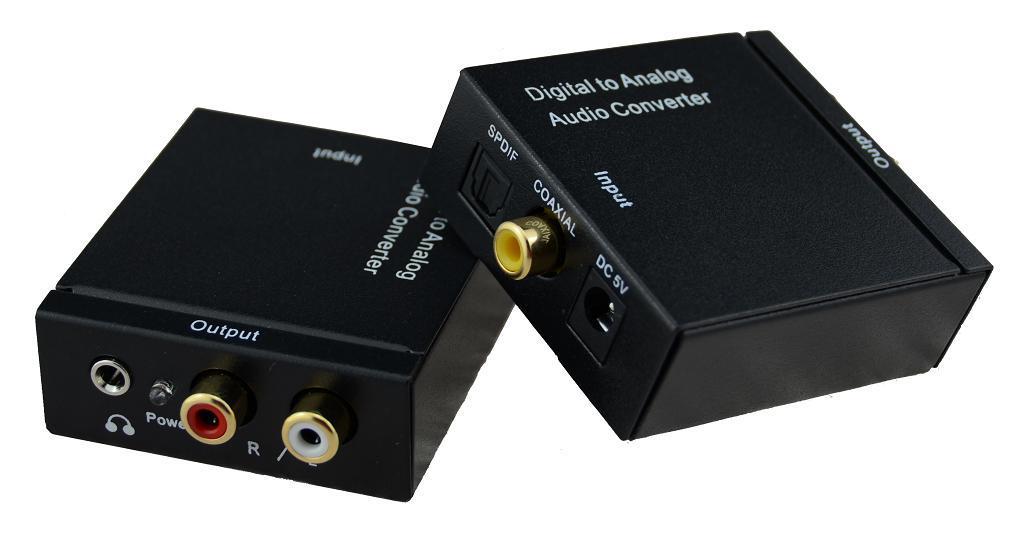 toslink/spdif接口同轴数字光纤转模拟音频转换器av功放带3.5接口