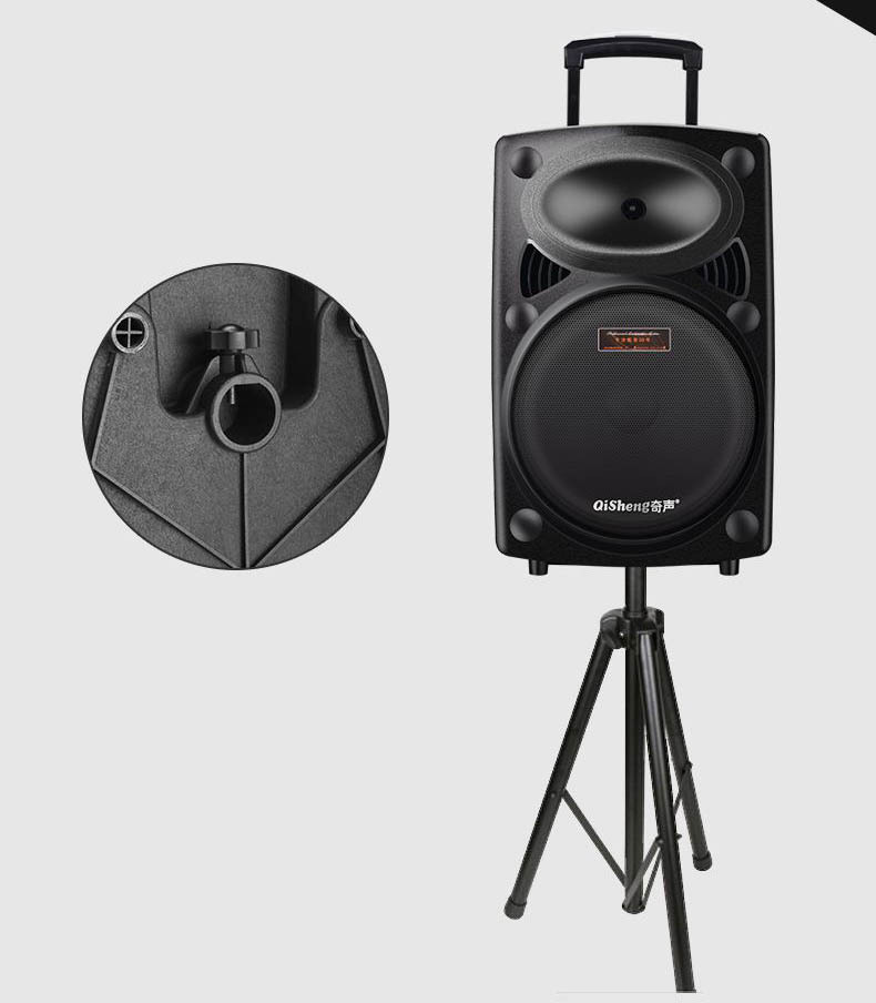 奇声12寸15寸户外大功率广场舞音响可移动蓝牙拉杆音箱重低音便携