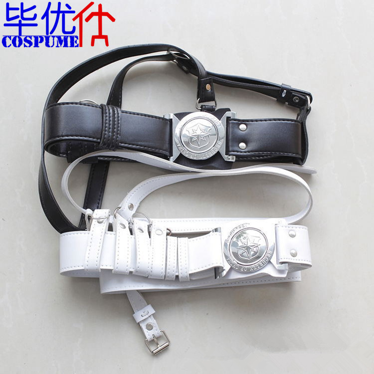 厂批发新式保安腰带黑色白色保安斜跨外腰带保安执勤皮带-阿里巴巴