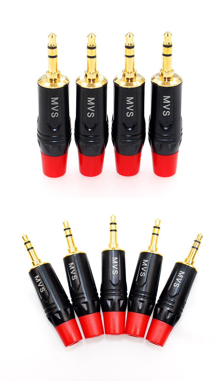 厂家直销美国mvs魔吟 3.5音频焊接头耳机头3.5插头小三芯一件代发