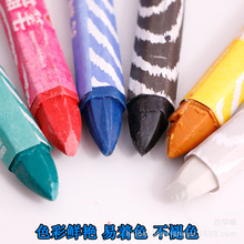 记号笔木材蜡笔 静华牌彩色蜡笔木材记号蜡笔5色 油画棒 厂价直销