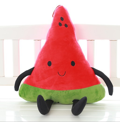 长家定制定做毛绒公仔玩具可爱卡通西瓜抱枕水果靠枕娃娃活动礼品