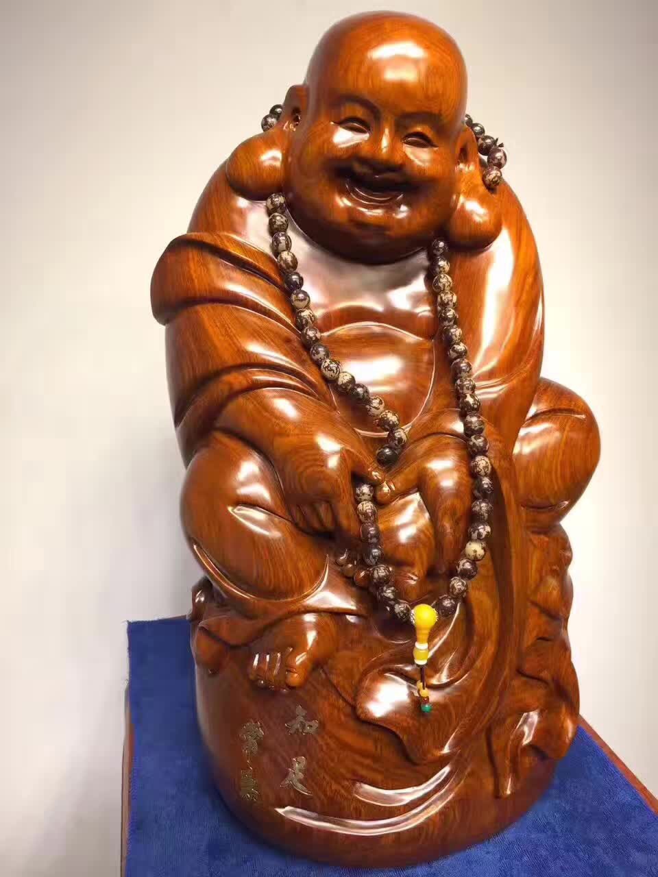 花梨木知足常乐弥勒佛