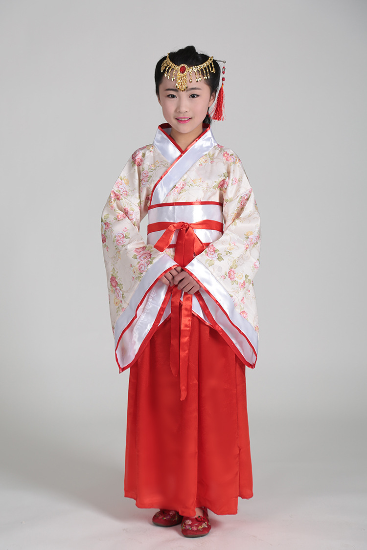儿童汉服古装演出服女童古代服装仙女公主古典舞蹈表演服摄影服饰