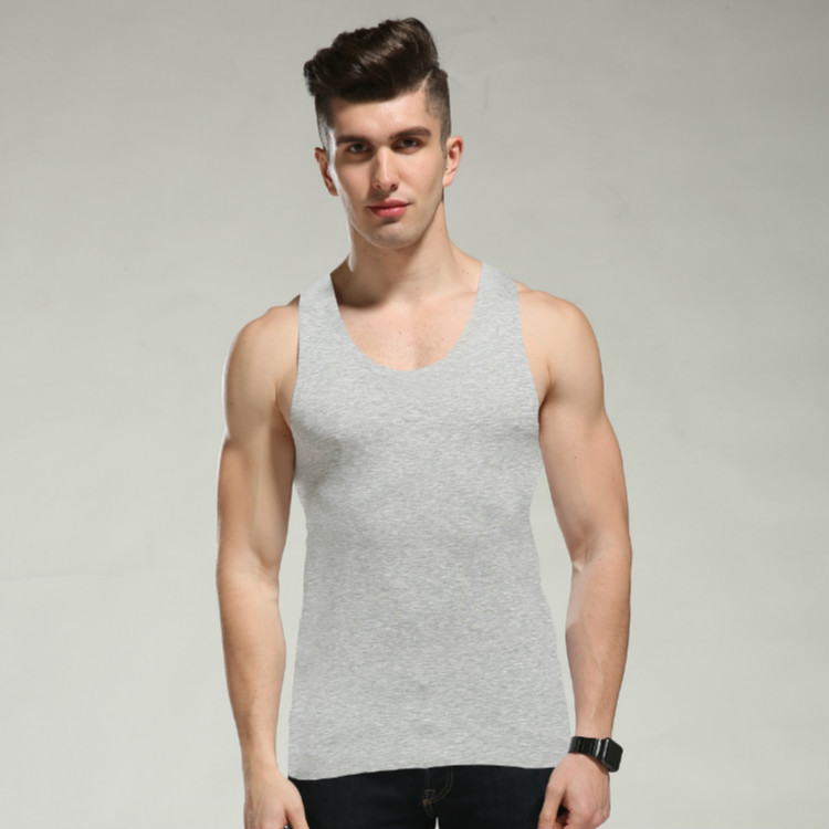 Spring and Summer Men's Modal Vest Seamless Tailor Men's Seamless Solid Color Sports Bottoming Shirt Factory Wholesale