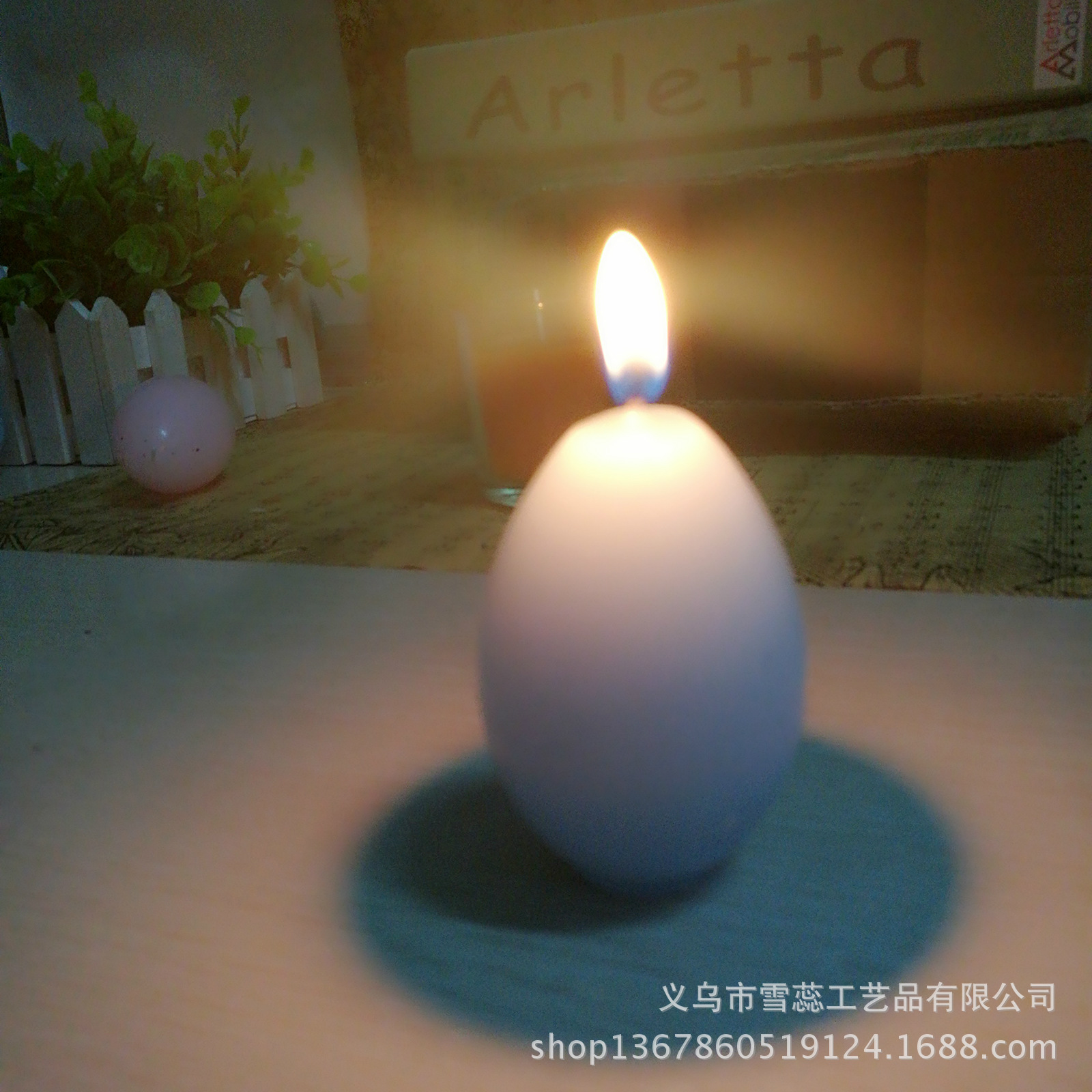 厂家供应鸡蛋蜡烛可带黑点颜色可定制畅销款同步上市