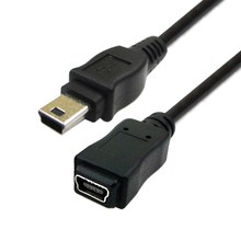 U2-049 USB2.0迷你Mini B公对Mini B 5P母延长线,GPS延长线1.5m转