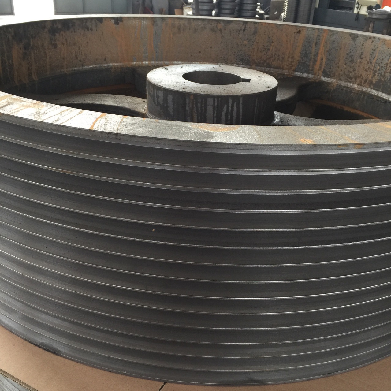 常州皮带轮加工 电机三角平皮带轮双槽皮带轮铸铁厂加工定制批发