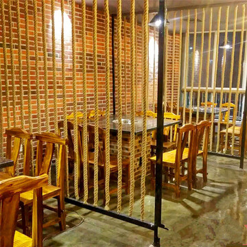 楼梯装饰用护栏麻绳 拔河绳 手工编织复古灯饰装饰装修绳