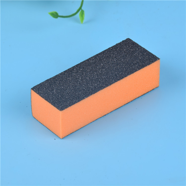 美甲工具 黑砂打磨块 修型耐磨粗砂三面打磨块 高弹海绵豆腐块