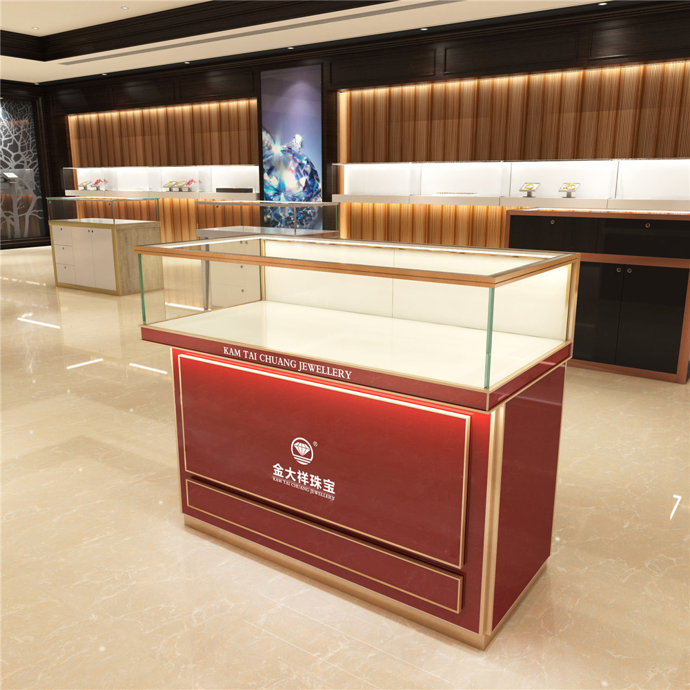 厂家定做 新款珠宝首饰展示柜 台商场钻石奢侈品陈列展示柜