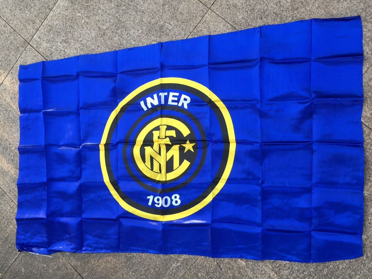 4号英超足球俱乐部国际米兰队旗足球队色丁旗帜150x90cm挂旗助威