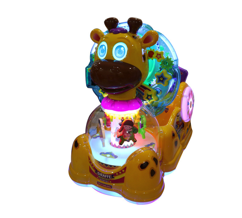 2019年新款儿童摇摇车电动投币奇妙鹿乐园长颈鹿摇摆机优有乐工厂