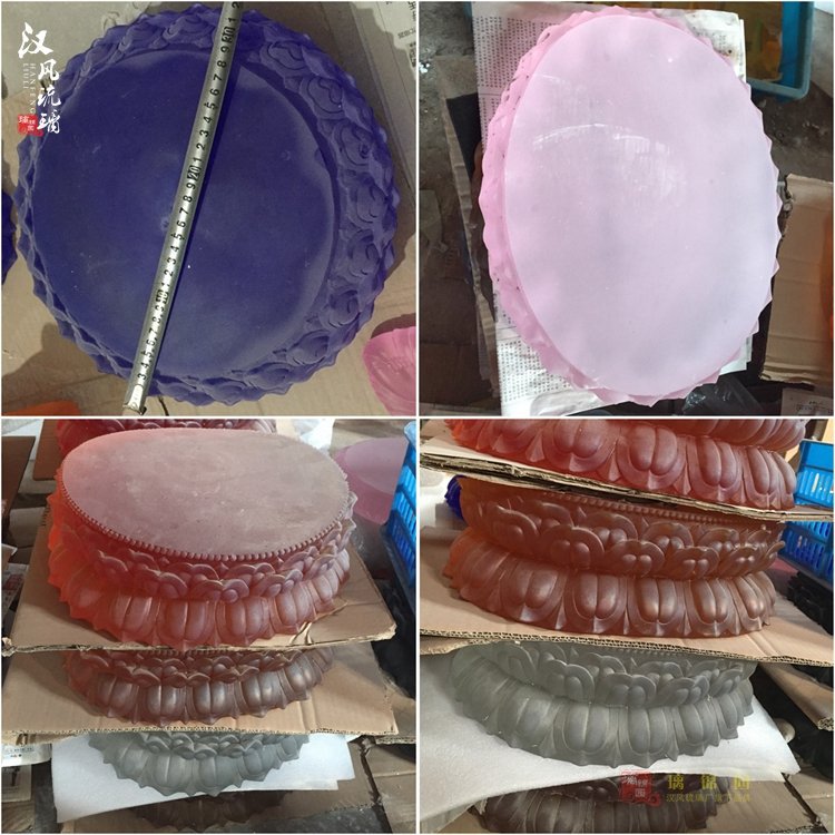佛教用品佛像供具椭圆形须弥座佛教摆件琉璃莲花痤佛像底座