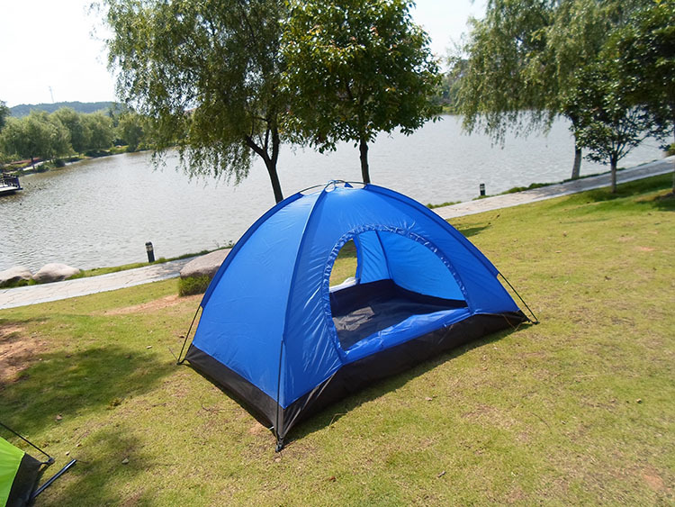 新款玻璃纤维杆单层户外野营-供应登山防风专用帐篷-定制批发