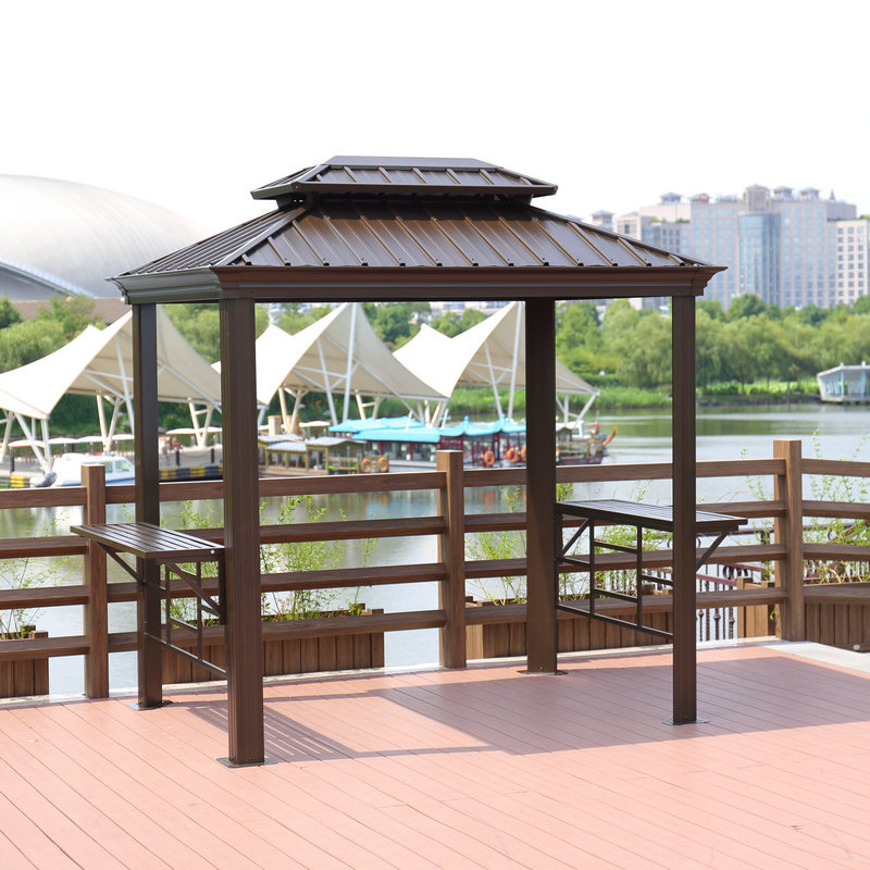 方形凉亭实木凉亭 室外花园镀锌凉亭子 公园休息凉亭定做