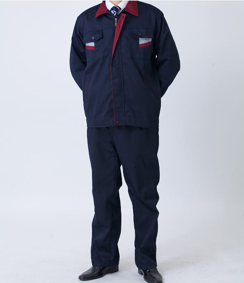 钲兴厂家定制春秋厂服长袖工作服套装车间工人工服耐磨汽修工作