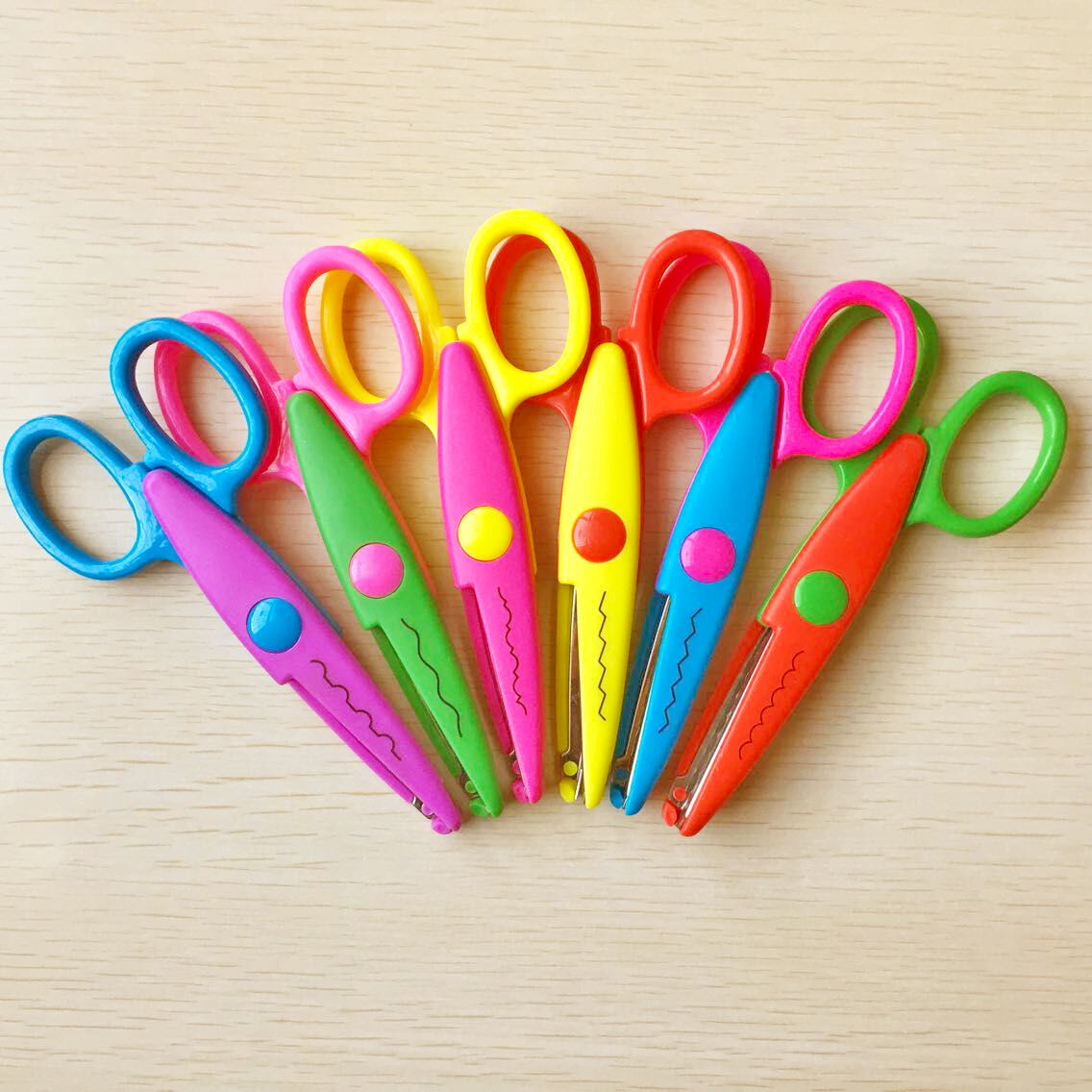 剪纸花边剪刀套装 diy相册手工安全儿童剪6件套厂家批发