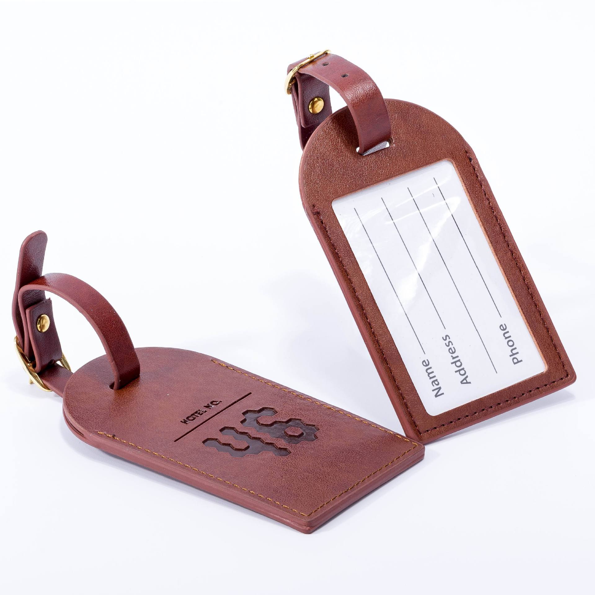 厂家直供品皮革旅行吊牌 pu皮行李牌箱包行李牌挂牌 可印logo