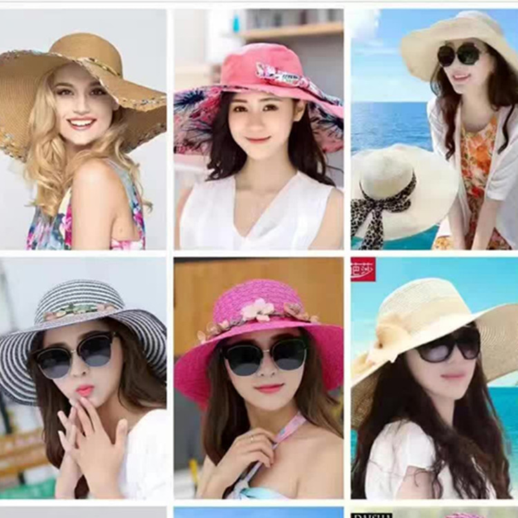 10 Yuan Model Summer Cooling Hat Sun Hat Sun Hat Female Beach Hat Running Rivers and Lakes Stall Hot Sale