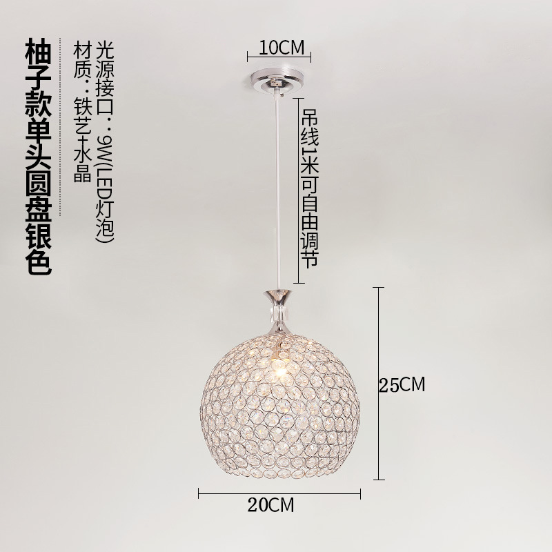 Dining-Room Lamp Chandelier Three-Head Led Modern Minimalist Bar Bedroom Single-Head Creative Personality Dining Room Crystal Dining Chandelier