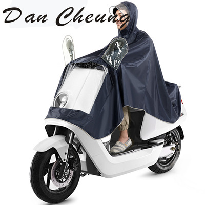 雨天必备成人骑行男女电动车透明开窗摩托电瓶车加厚雨披 自制大