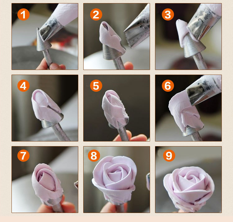 千团精工 烘焙裱花工具 铝合金裱花棒 裱花针 裱花托