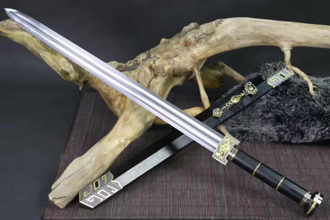 如意汉剑双槽高猛钢八面汉剑高档镇宅摆设刀剑厂家直销未开刃