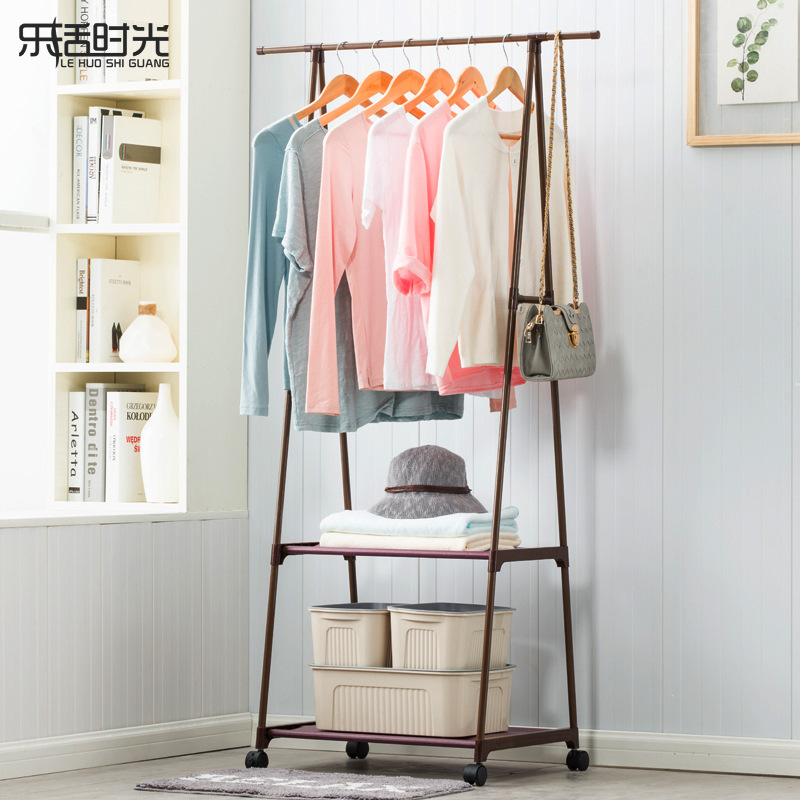 Movable Clothes Rack Bedroom Clothes Rack Multi-Functional Coat Rack Creative Clothes Hanger Special Offer Floor Clothes Rack