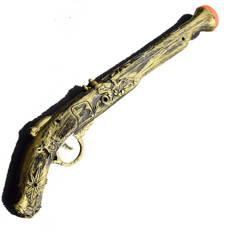 万圣节 海盗道具火枪加勒比海盗枪玩具 复古塑料枪 厂家直销