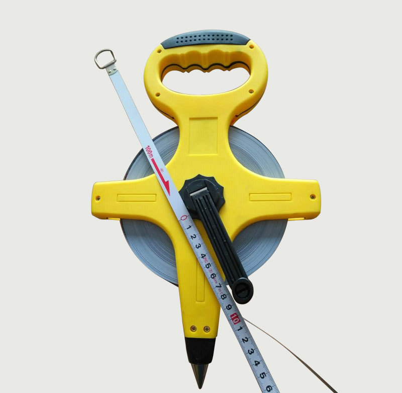 厂价批发30m不锈钢卷尺50m手摇式钢架尺100m工厂测量架子尺插地尺