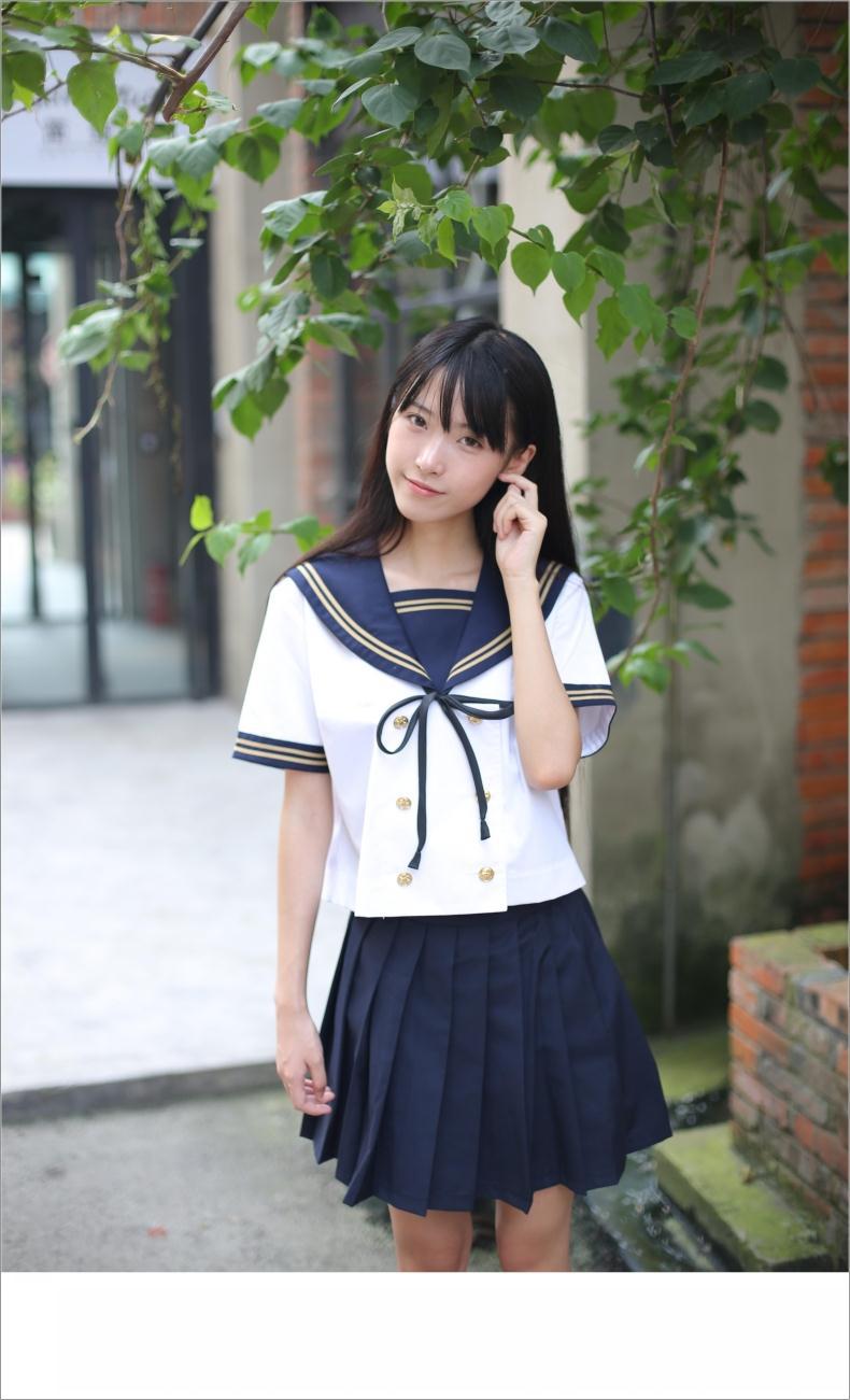 软妹服日系学生套装裙正统制服学院风水手服班服两件套日常班服