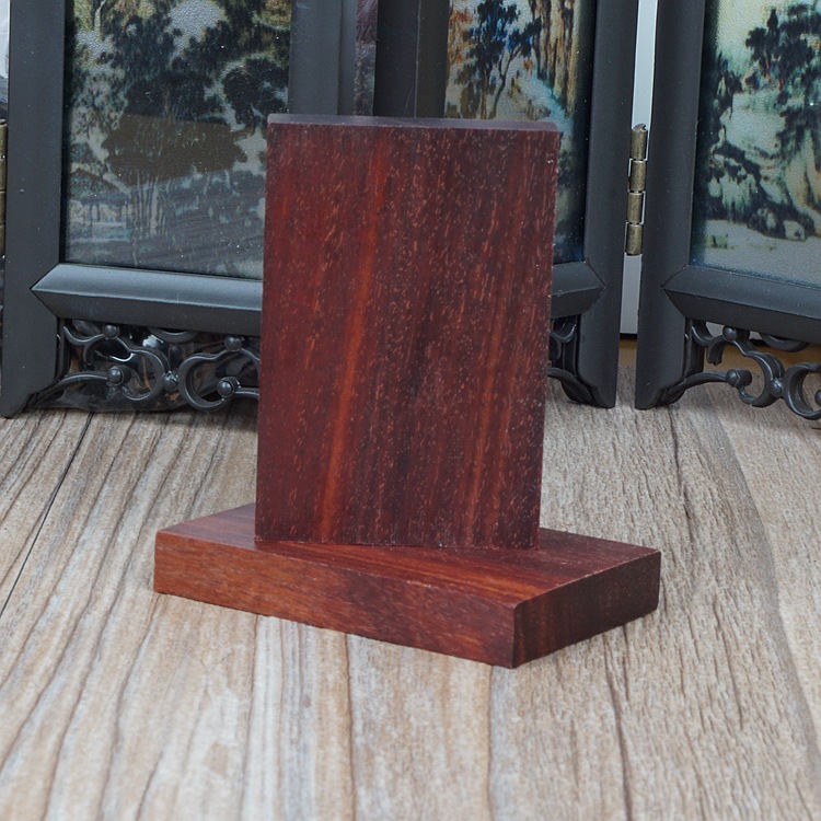 赞比亚血檀461素牌 可定制木牌 红木文玩小平牌 无事平安牌挂牌