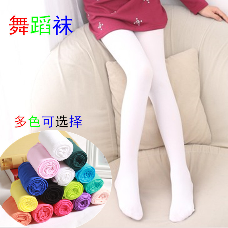 Spring and Summer Children's Pantyhose Velvet Color School Uniform Socks Large Girls Dance Socks Children's Day Performance White Stockings