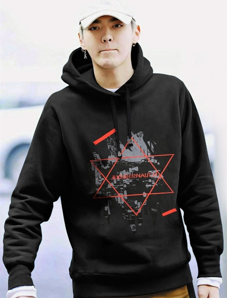 吴亦凡同款衣服六芒星魔法阵织带套头连帽卫衣休闲情侣款外套