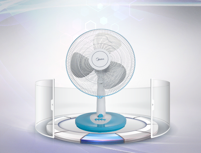 美的 电风扇 ft40台扇家用台式冷风扇定时静音摇头学生台扇