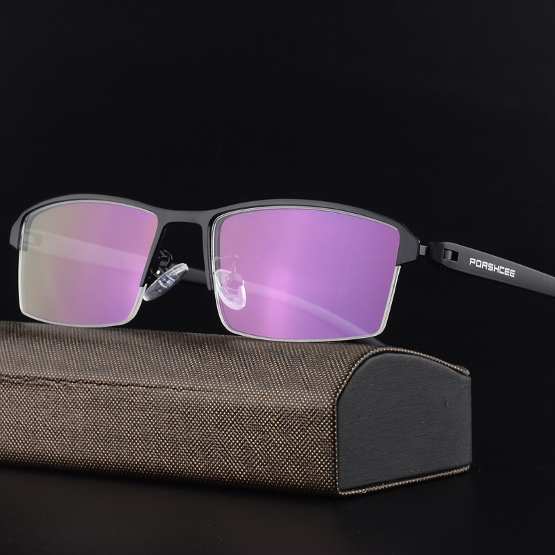 保时捷同款高档金属眼镜框超轻半框眼镜架舒适男款配镜镜架p9031