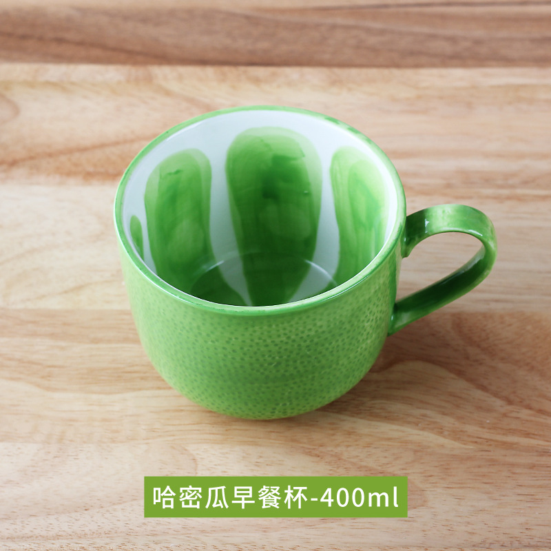 Creative Ceramic Fruit Watermelon Cup Cute Milk Cup Mug Cartoon Drinking Cup Breakfast Cup Home Companion Hand Gift