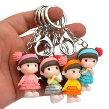 邻家小妹小女孩手办登山扣创意钥匙链汽车钥匙圈韩版情侣包包挂件