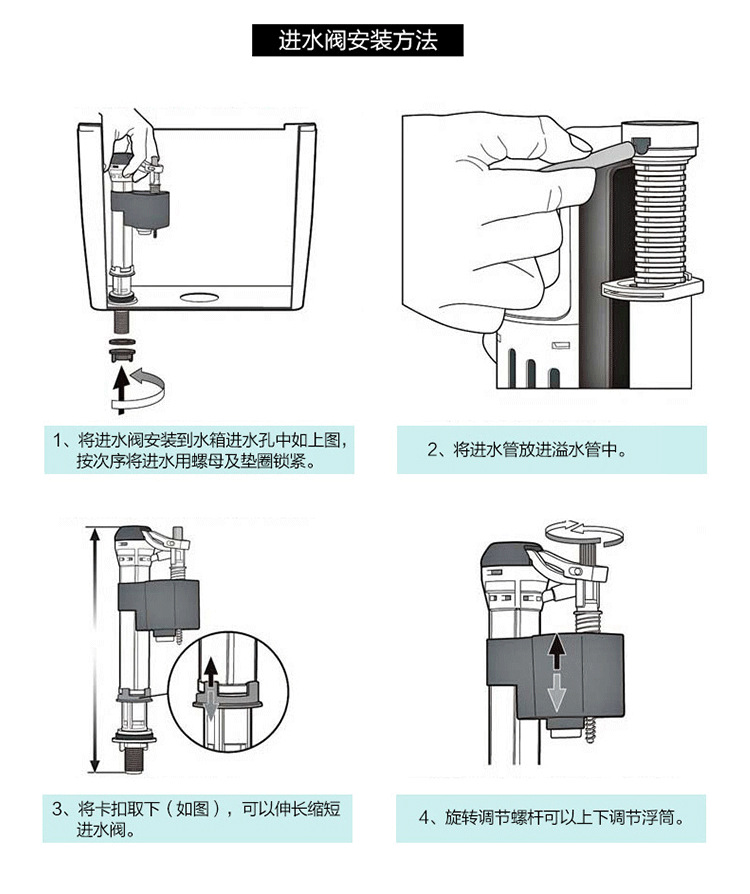 品质马桶进水阀 抽水马桶上水阀 铜管蹲座便器水箱配件4分 3分