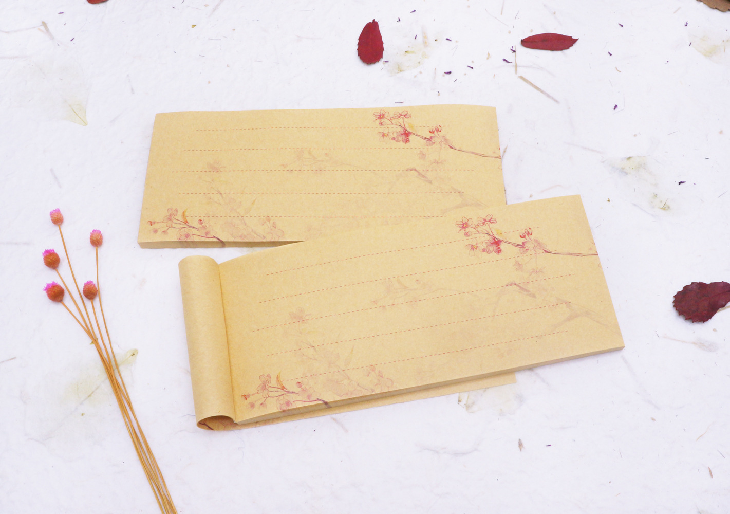 中国风古风牛皮纸条形本便签本随身携带可撕便签记事本学生用品