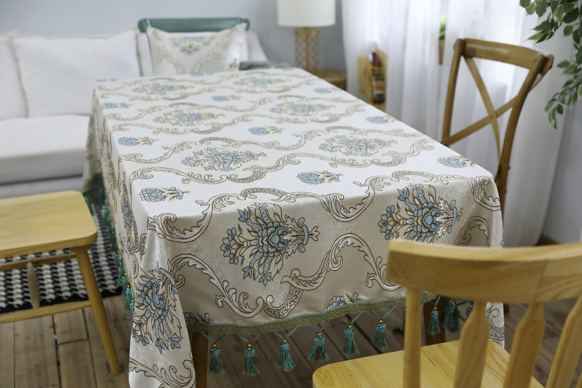 欧式桌布布艺长方形餐厅家用客厅餐桌茶几蕾丝花边台布镂空椭圆形