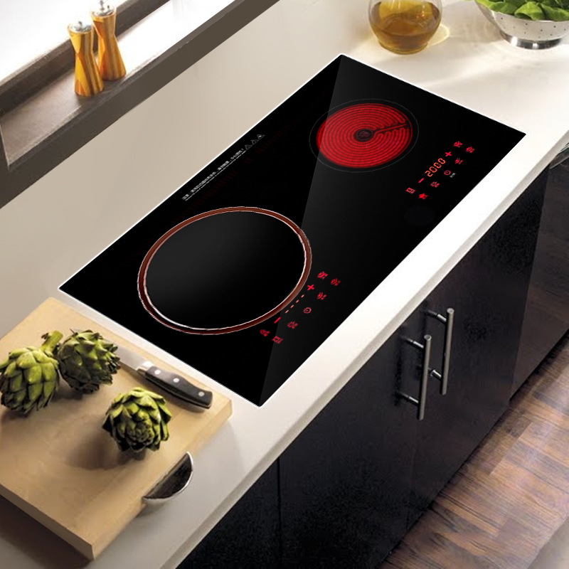 批发高档万福源智能嵌入式电磁炉家用双灶陶炉双头镶嵌式双眼台式