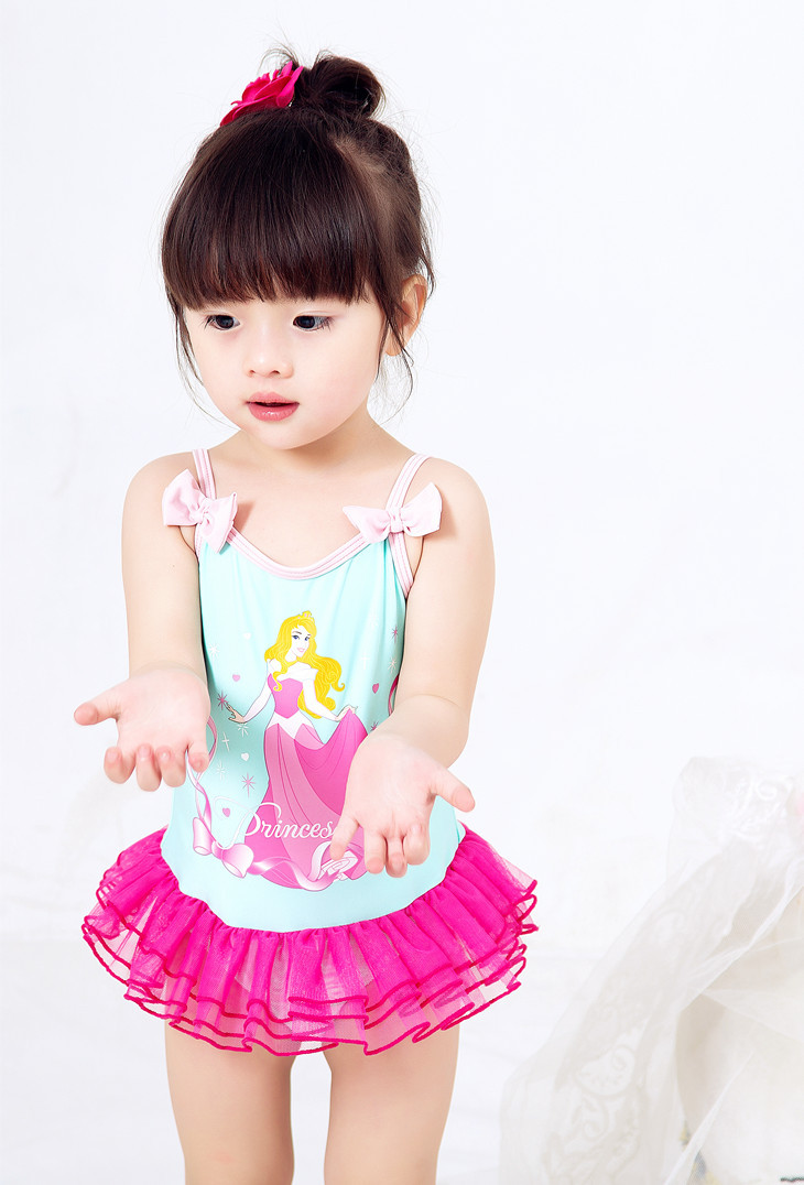 特价组合儿童泳衣中小童宝宝可爱卡通网纱裙小女孩分连体泳装清仓