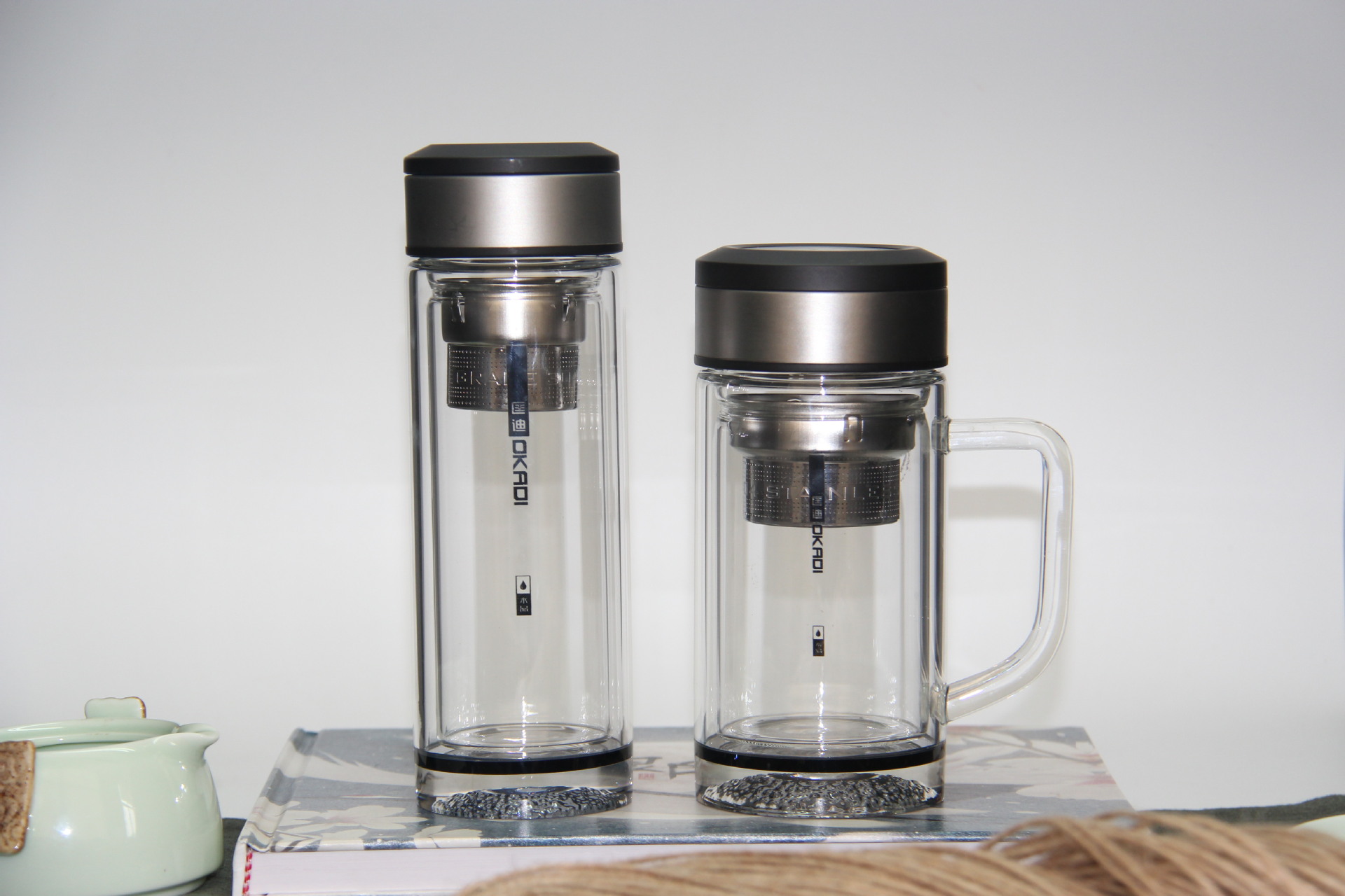 匡迪157双层玻璃杯商务礼品水晶玻璃杯礼品定制logo水晶玻璃杯