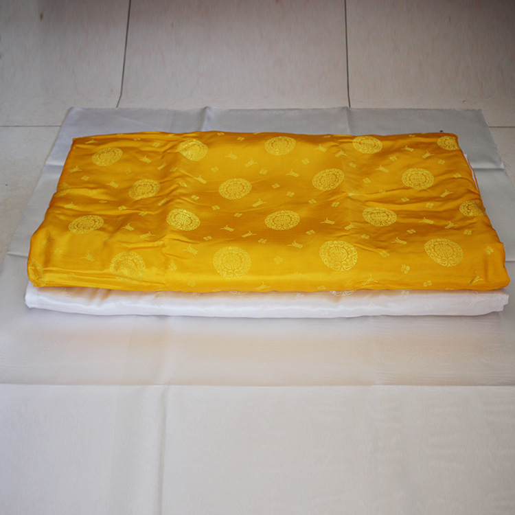 厂家批发长彪纸花殡葬用品高档寿衣全套90夹棉寿被褥现货低价批发